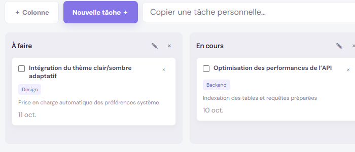 Capture d’un tableau de groupe dans Y - To Do